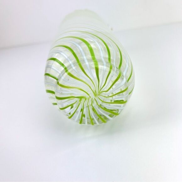 Anthropologie Beatriz Pitcher Lime Green Swirl - Picture 6 of 11